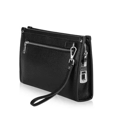 Herren-Clutch mit Fingerabdruckschloss, echtes Leder - 6