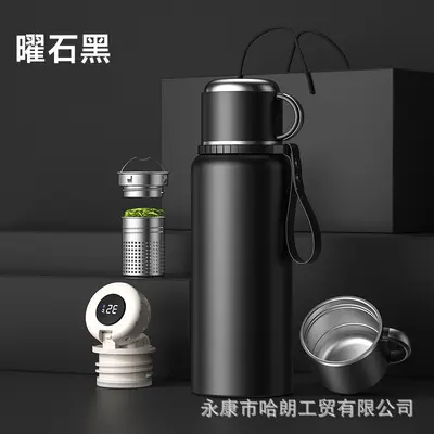 316 Stainless Steel Large Capacity Insulated Cup, Double Lid, Tea Infuser - 10