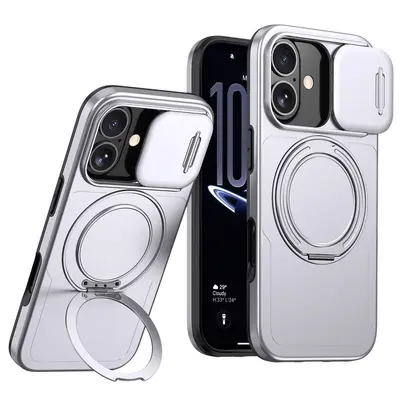 iPhone 16 Pro magnetische Drehständer-Hülle, stoßfest - 11