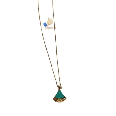 V Jinbao Necklace, White Mother-of-Pearl, 18K Rose Gold Plated, CNC Carved - 6