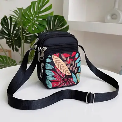 Women's Small Crossbody Bag with Phone Pocket and Key Coin Wallet - 7