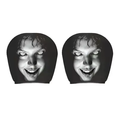 Smiley Face Design Car Headrest Cover, Elastic, Universal - 6