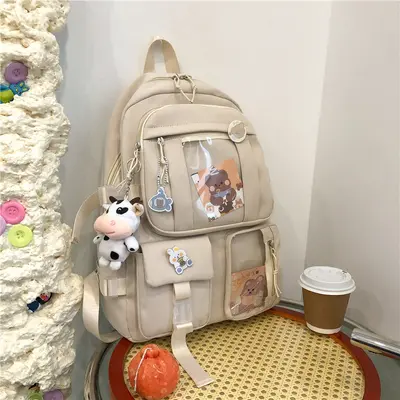 Japanese Harajuku Style Student Backpack, Korean Style Schoolbag - 6