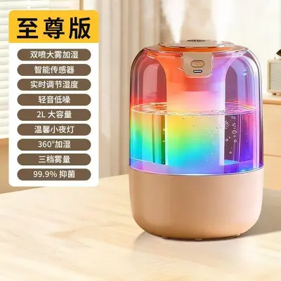 2025 New Humidifier Dual Spray Large Mist Volume Atmosphere Light Home Bedroom Dorm Stable Humidity Aromatherapy USB Humidifier - 11