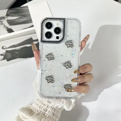 Phone case for ZTE BLADE A35, sweet style, glitter finish