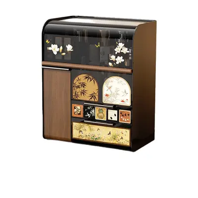 Schminktisch-Kosmetikbox im chinesischen Stil mit staubdichtem Deckel