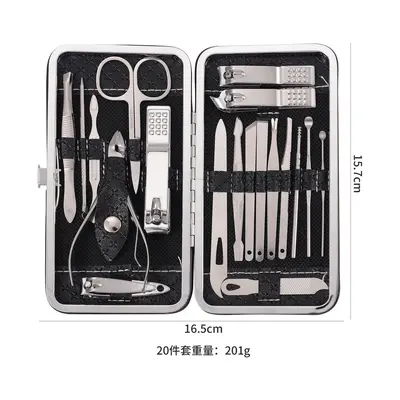 Manicure nail care tool set nail clipper multi-color