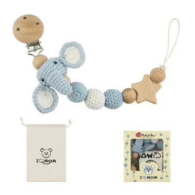 Cartoon Animal Silicone Pacifier Chain and Teether - 9