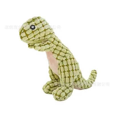 Peluş Dinozor Köpek Oyuncağı, Sesli, Isırmaya Dayanıklı