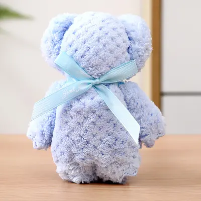 Coral velvet bear pineapple plaid towel souvenir gift wedding birthday return gift event small gift - 10