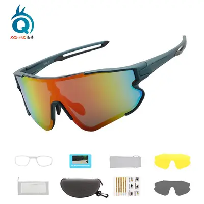 Polarized Cycling Glasses, UV Protection, Myopia Compatible, Unisex - 7