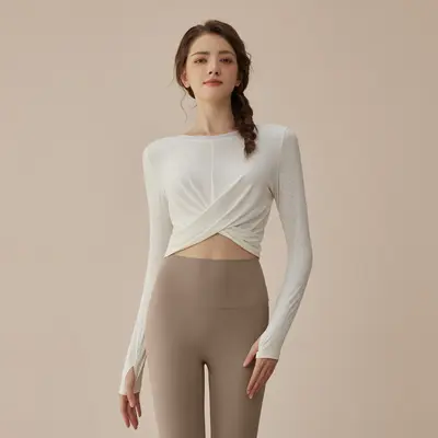 Women's Yoga Wear Set, for Pilates and Fitness, Spring-Autumn - 7
