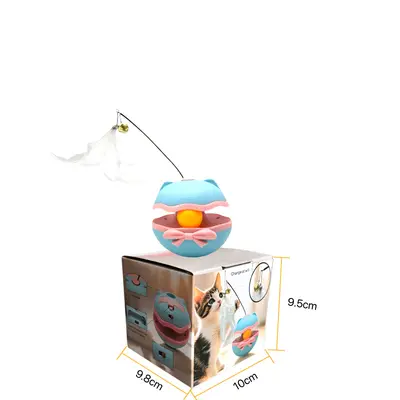 Electric Swaying Cat Toy with Feathers, Bell and Catnip Ball - 5