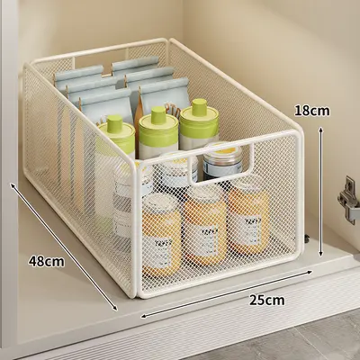 Lavabo altı çekmeli raf, çift katmanlı, ultra derin sepet - 8