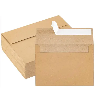 A7 Kraft Paper Invitation Envelope, Self-Seal, for Blank Greeting Cards - 13