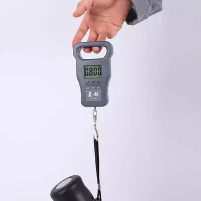 Taşınabilir ölçekli İngilizce versiyonu Çince versiyonu 50 kg kapalı ve açık kanca ölçeği balık dolandırıcılık önleyici taşınabilir kanca ölçeği bagaj ölçeği - 5