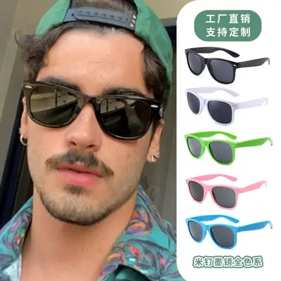 Europäische und amerikanische Großhandels-Sonnenbrille 2140 aus grenzüberschreitendem Messing mit Nagelfarbe, Retro-Stern-Stil, Bonbonfarben-Sonnenbrille mit individualisierbarem Logo