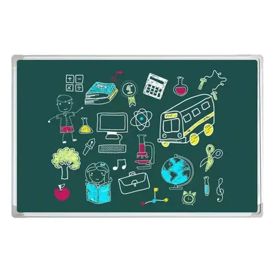 Double-Sided Green Board Wall-Mounted Children's Home Small Blackboard Teaching Training Magnetic White Green Board Graffiti Board Chalk Writing Erasable