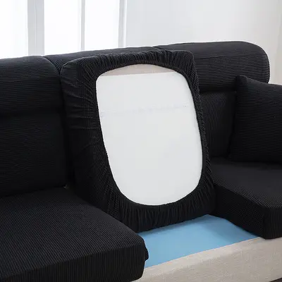 Mais-Samtkissen-Sofabezug, Sofabezug mit vollständiger Abdeckung, hochelastischer Chaiselongue-Kombinationssofabezug, schlicht und modern - 9