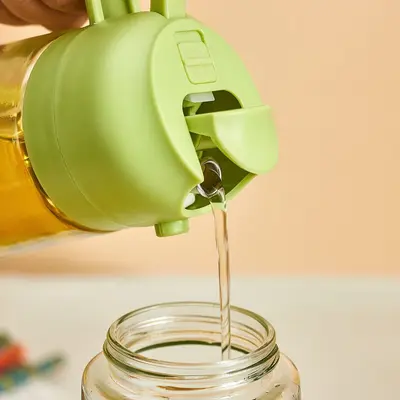 Plastik Püskürtmeli Yağ Şişesi Döküntülü 500ML Yağ Kapı Yağ Püskürtme Şişesi Cam Ev Mutfak Hava Fritöz Yağ Püskürtme Şişesi - 11