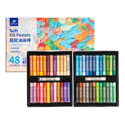 Süper yumuşak ağır renkli yağlı pastel DIY dokulu boyama çocuklara dayanıklı kir tutmayan elde toksik olmayan güvenli boya kalemi 24 renkli yağlı pastel seti