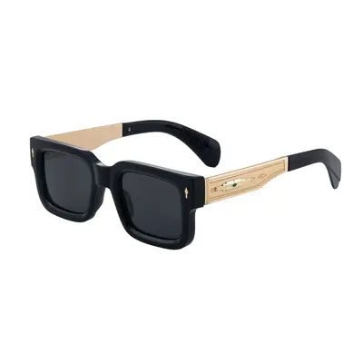 Retro Square Frame Men's Sunglasses with Outdoor Sun Protection - 7