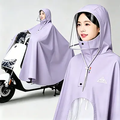 Raincoat for electric bikes and motorcycles, adult - 12