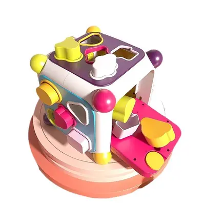 Six-Sided Smart Cube, Multifunctional Shape Matching Baby Toy