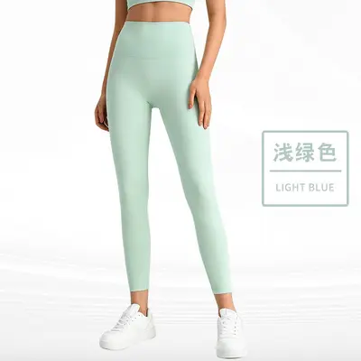 Леггинсы для йоги с эффектом подтягивания ягодиц Peach Butt, ощущение голой кожи, без неприятных швов, высокая посадка с контролем живота, облегающий крой, уличная спортивная одежда, базовые брюки - 11