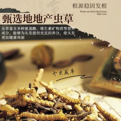 Cordyceps Reparatur- und Ölkontroll-Volumen-Shampoo im Beutel
