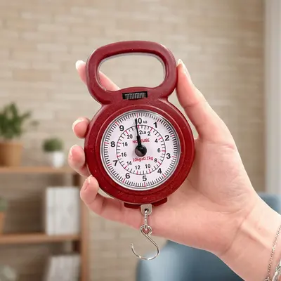 Portable mechanical spring scale, 10kg capacity