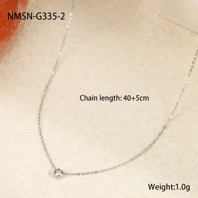 Titanium Steel Ultra-Thin Bridge Bone Chain Necklace - 8