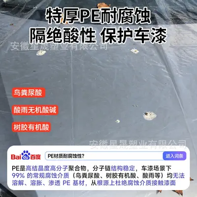 Disposable Transparent Plastic Car Cover, Universal Fit, Dust and Rain Protection