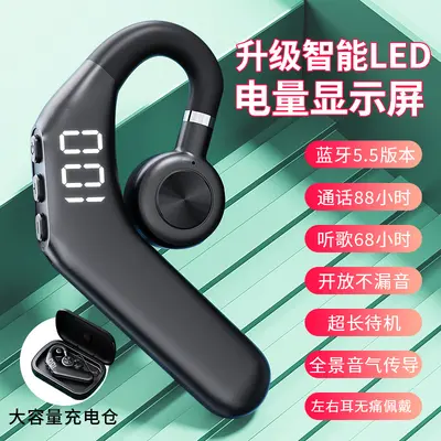 Özel model V49 hava iletimli kablosuz çağrı kulak içi olmayan Bluetooth kulaklık ultra uzun pil ömrü kemik iletimli kulak kancası spor