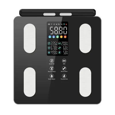 Sınır Ötesi 8 Elektrot Vücut Yağ Ölçme Terazisi Renkli Ekran Elektronik Terazi Hassas Akıllı Kilo Terazisi 50 Veri Öğesi Amazon Vücut Yağı Terazisi - 7