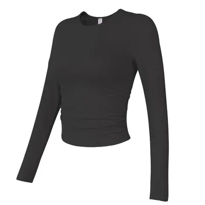 Tek Parça Göğüs Pedli Kadın Spor Üstü, Slim Fit Uzun Kollu Yoga Tişörtü