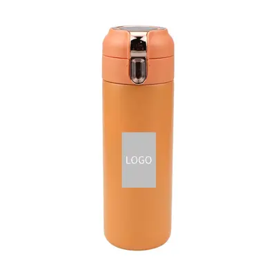 保温杯定制logo智能显温弹跳420ml水杯办公商务宣传展会活动礼品