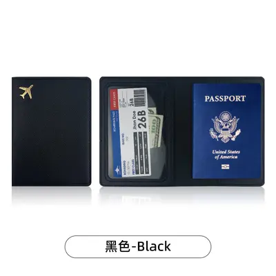 Uluslararası Stok Kalın PU Deri Özelleştirilebilir LOGO Pasaport Cüzdanı Pasaport Kılıfı Sıcak Baskı Uçak Pasaport Koruma Kaplı - 8