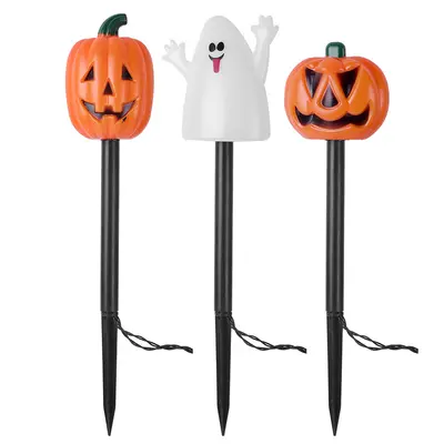Halloween Solar LED Garden Light String, Waterproof, Pumpkin Ghost Design