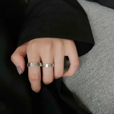 Römische Ziffern Ring, minimalistisches Design - 3