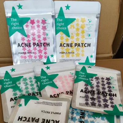 Hydrocolloid Pimple Patch Fluid and Pus Absorbing Colorful Star