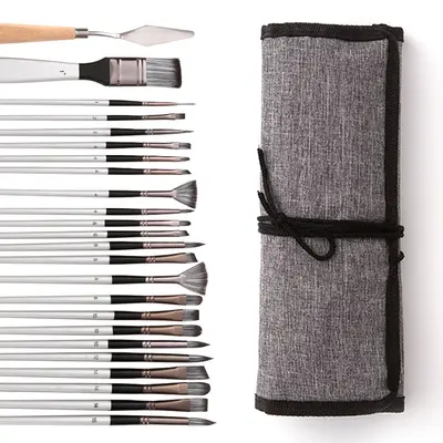 24-piece brush set for canvas, oil and watercolor - 5