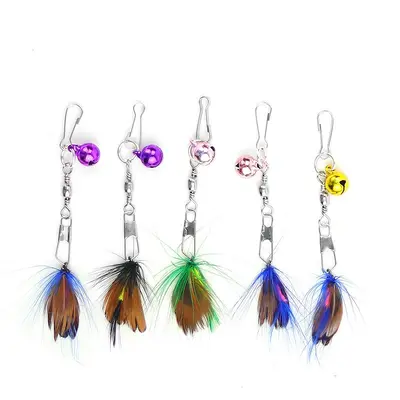 Handmade Cat Teaser Wand with Small Flying Insect Toy and Bell - 9