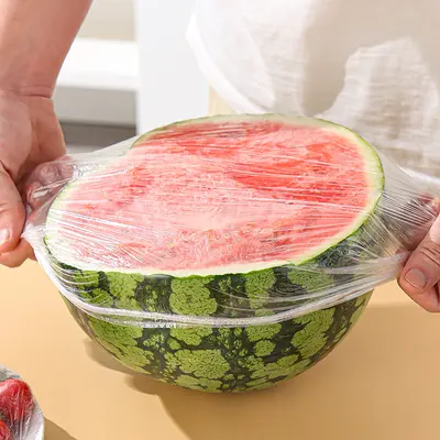 Large disposable plastic stretch film cover, thickened plastic stretch film cover, wholesale refrigerator elastic mouth food grade plastic stretch film cover