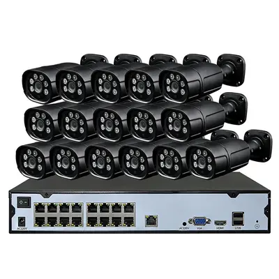 16 kanal POE/NVR CCTV seti, 4K 8MP, dış mekan bullet kamera - 6
