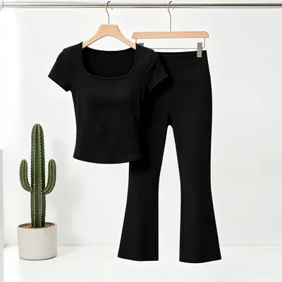 Mikro Flare Kadın Yoga Pantolonu İnce Model 7/8 Boy - 10
