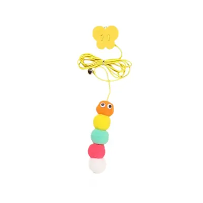 Door-Hanging Swing Cat Toy with Elastic Feather Teaser and Bell - 6