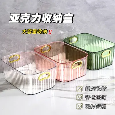 Acrylic cosmetic storage box, transparent design - 2