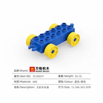 Wange Large-Particle Building Blocks Car Set for Boys Ages 2-6, Educational - 10