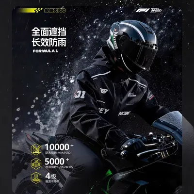 Motorcycle raincoat suit for adults, full-body heavy rain protection - 3
